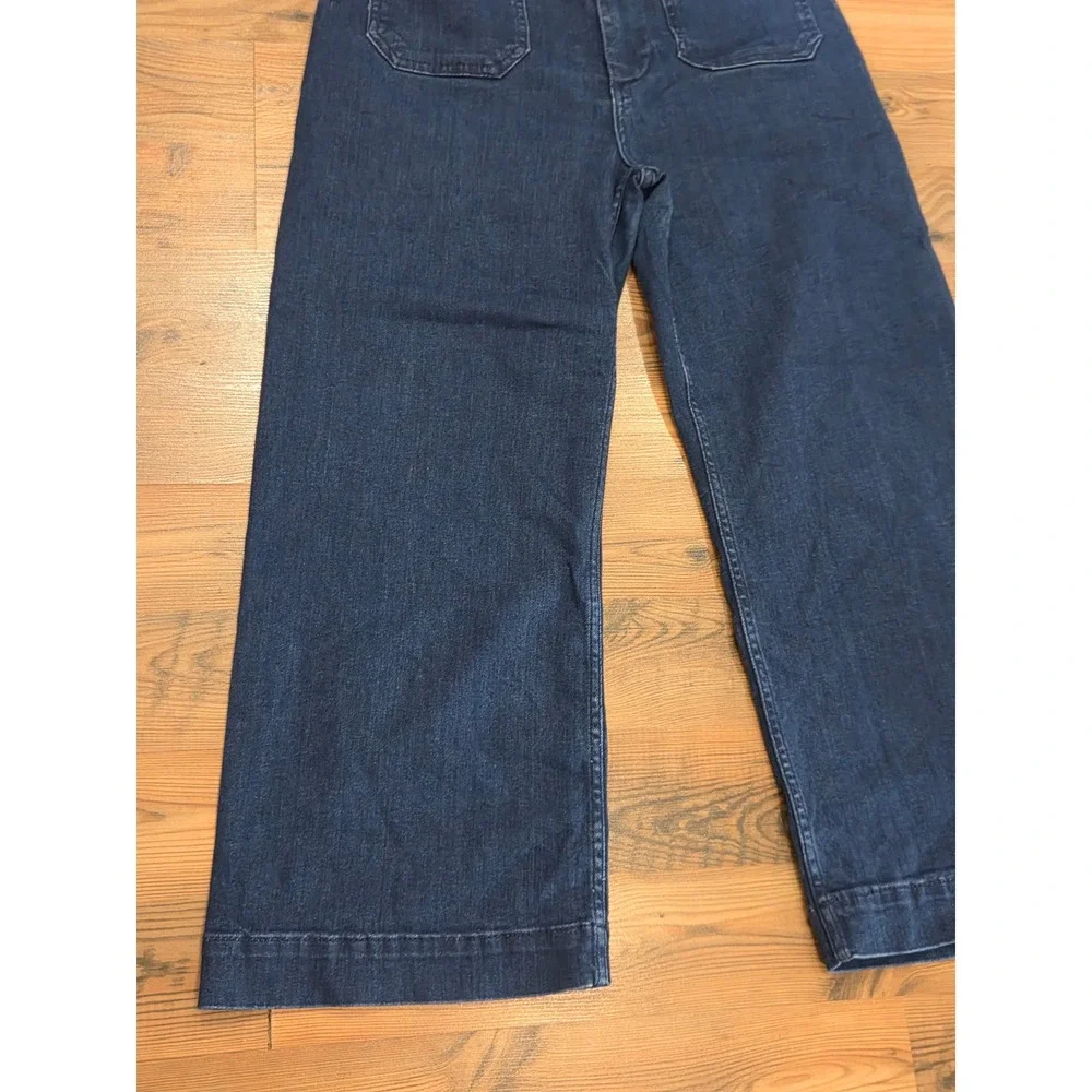 Maeve Anthropologie Colette Nautical Coastal Preppy Dark Blue Patch Pocket 30